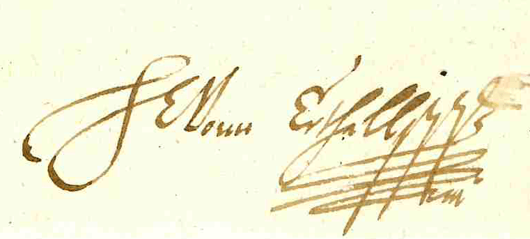 Zeichnung eines Hofrats auf dem Schreiben aus Würzburg (StAWt, G-Rep. 58 Nr. 116, 16. August 1616)